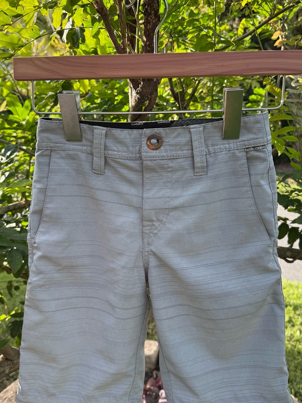 Volcom Light Gray Kids Chino Shorts